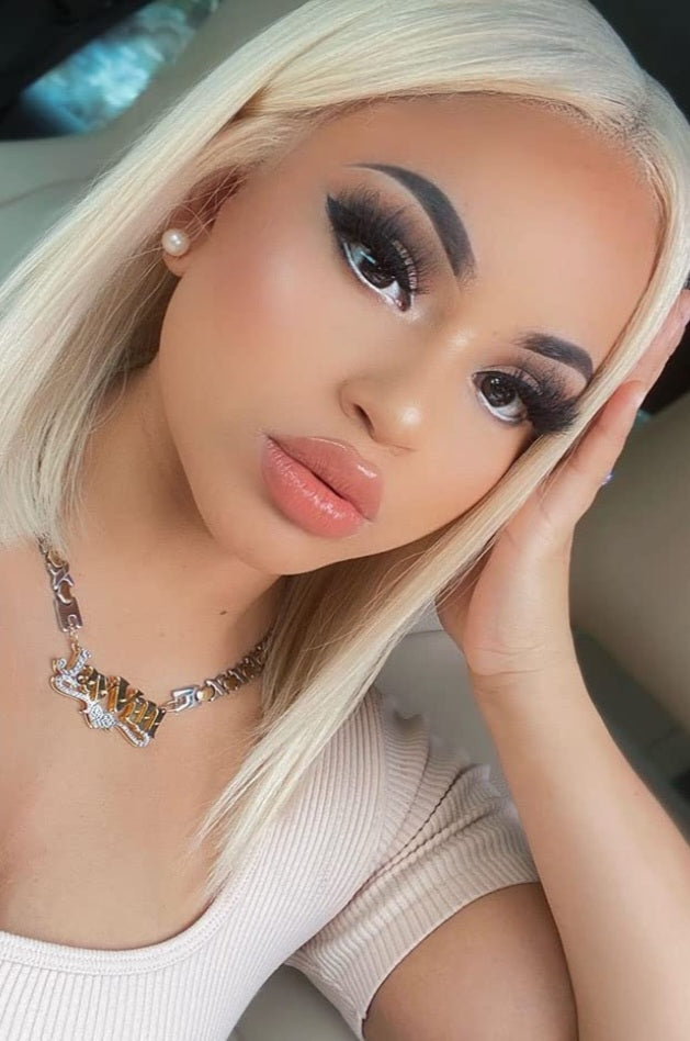 12-40Inch 613 Blonde Straight Human Hair Wigs DIY Colors